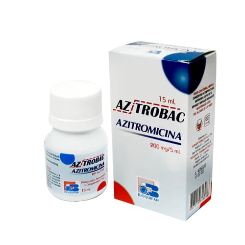 AZTROBAC Azitromicina 200MG Antibiótico Bioquifar