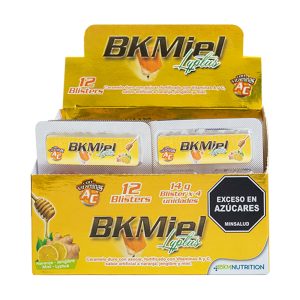 BKMIEL LYPTUS NARANJA-JENGIBRE MIEL CX12 BLISTER X4 CARAMELOS DUROS (BKM PHARMA)