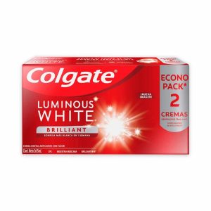 CREMA DENTAL COLGATE LUMINOUS WHITE CON FLUOR ECONO PACK 2 TX75ML