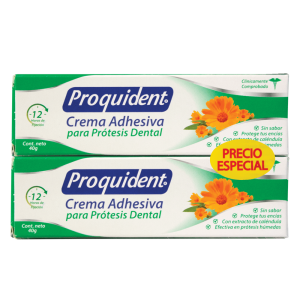 CREMA ADHESIVA PROQUIDENT SIN SABOR X2 TX40 GR PRECIO ESPECIAL