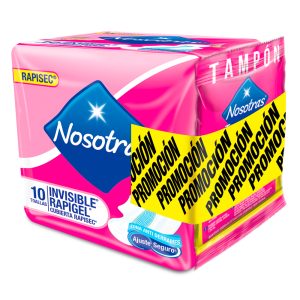 TOALLA HIGIÉNICA INVISIBLE RAPIGEL PQX10 UND + 3 UND TAMPONES REGULAR (PRODUCTOS FAMILIA)