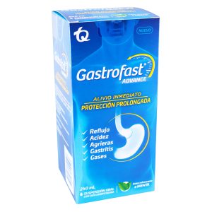 GASTROFAST ADVANCE SABOR MENTA FX240ML (MAGALDRATO + ALGINATO+SIMETICONA + BICARBONATO DE SODIO)(TECNOQUIMICAS)