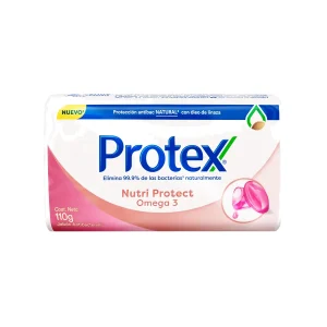 JABON PROTEX ANTIBACTERIAL NUTRI PROTECT X 110G (OMEGA 3+ ALOE DE LINAZA)