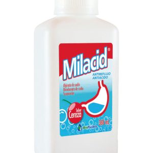 MILACID SABOR CEREZA FX 360ML (ALGINATO DE SODIO + BICARBONATO DE SODIO) (QUIBI S.A)