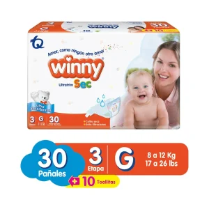 PAÑAL WINNY ULTRATRIM SEC ETAPA 3 PQX30+10 TOALLAS HUMEDAS(TECNOQUIMICAS)
