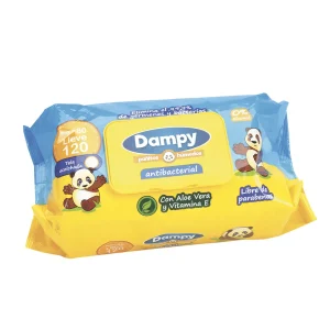 PAÑITOS HUMEDOS DAMPY ALOE PAGUE 80 LLEVE 120 (AMARILLO)  (COMERCIALIZADORA FEGI)