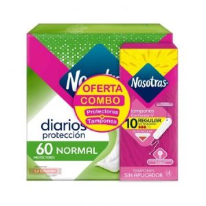 PROTECTORES DIARIOS NORMAL CX 60 + TAMPON SIN APLIC CX 10 UND(PRODUCTOS FAMILIA)