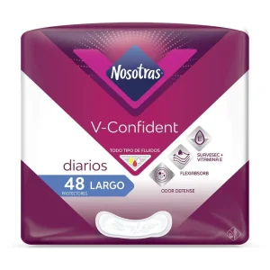 PROTECTORES NOSOTRAS DIARIOS V-CONFIDENT LARGOS PQX48UND(PRODUCTOS FAMILIA)