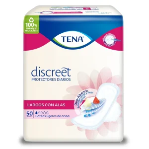 PROTECTORES TENA DISCREET LARGOS CON ALAS CX50UND(PRODUCTOS FAMILIA)