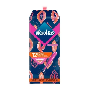 TAMPONES NOSOTRAS SUPER CON APLICADOR CX12UND(PRODUCTOS FAMILIA)