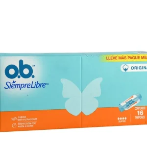 TAMPONES OB ORIGINAL SIEMPRE LIBRE SUPER CX 16 UND(JOHNSON & JOHNSON)