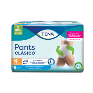 TENA PANTS CLASICO MEDIUM PQX 16 UND(PRODUCTOS FAMILIA)