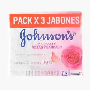 TRIPACK JABON ADULTO ROSAS Y SANDALO 3X110 GR (ROSADO)(JOHNSON & JOHNSON)