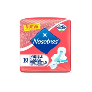 TOALLA HIGIÉNICA INVISIBLE CLÁSICA MULTIESTILO PQX10 (PRODUCTOS FAMILIA)