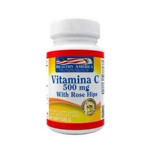 VITAMIN C 500MG CON ROSA CADERA Y ZINC FX60 SOFTGELS(HEALTHY AMERICA)
