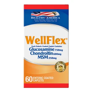 WELLFLEX CX 60 TB  (GLUCOSAMINA 750MG + CONDROITINA 600MG + METILSULFONILMETANO 250MG)(HEALTHY AMERICA)