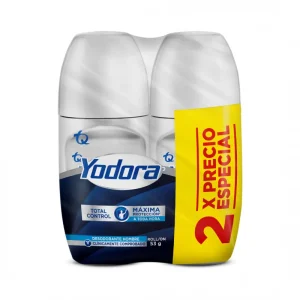YODORA DESODORANTE HOMBRE ROLL/ON TOTAL  CONTROL PRECIO ESPECIAL X2UND FX53G(TECNOQUIMICAS)