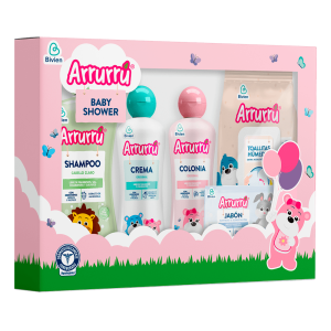 ESTUCHE BABY SHOWER ROSADO ARRURU