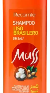SHAMPOO MUSS LISO BRASILERO 220ML SIN SAL