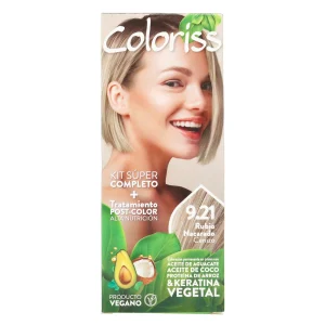 TINTE KIT COLORISS RUBIO NACARADO CENIZO 9.21