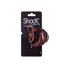 BANDAS DE PELO SHOCK BASIC NEGRO MARRON X 20 UND