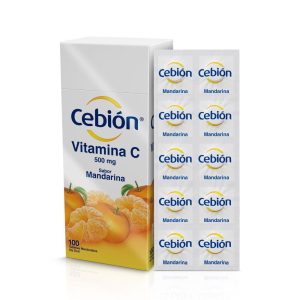 CEBION VITAMINA C 500 MG MANDARINA X 100 TABL MASTICABLE