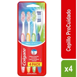 CEPILLO DENTAL COLGATE PRO CUIDADO X 4 UND