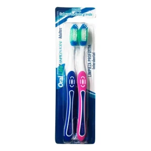 CEPILLO DENTAL ORAL LIFE LIMPIEZA TOTAL X 2 UND