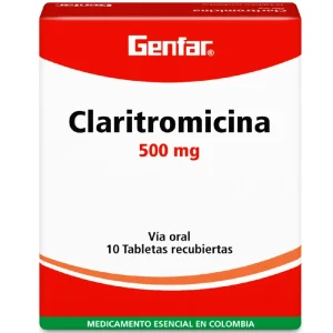 CLARITROMICINA 500 MG X 10 TABL 1+1