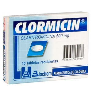 CLORMICIN 500 MG - CAJA x 10 TAB