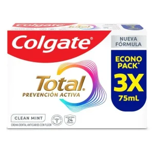 CREMA DENTAL COLGATE TOTAL 12 CLEAN MINT X 75 ML X 3 UND