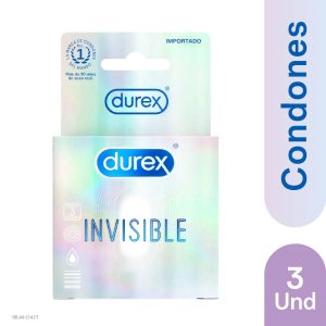 CONDONES DUREX INVISIBLE X 3 UNIDADES +++