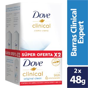 DESODORANTE DOVE BARRA CLINICAL X 48 GR (2) SUPER OFERTA