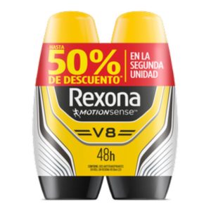 DESODORANTE REXONA ROLLON MEN V8 X 50 GR X 2 P.ESP