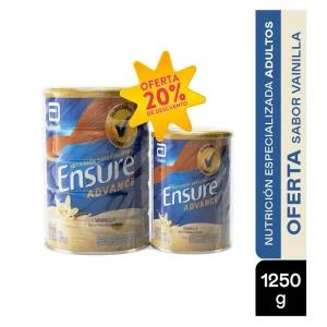 ENSURE ADVANCE POLVO VAINILLA X 850 GR + TARRO X 400 GR PRECIO ESPECIAL