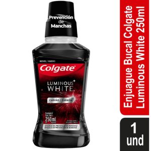 ENJUAGUE BUCAL COLGATE LUMINOUS WHITE CARBON X 250 ML