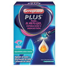 GENOPRAZOL PLUS SABOR A MENTA SUSPENSION ORAL X 10 SACHETS (2) GRATIS (1) TEATRICAL CONCHA DE NACAR
