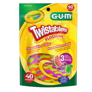 HILO Y SEDA DENTAL GUM CRAYOLA TWISTABLES X 40 UND