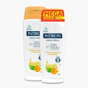 JABON INTIMO INTIBON VINAGRE DE MANZANA CALENDULA MUJER X 210 GR 2 UND MEGA OFERTA