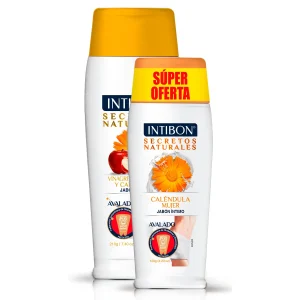 JABON INTIMO INTIBON VINAGRE DE MANZANA CALENDULA MUJER X 210 GR + X 120 ML PRECIO ESPECIAL
