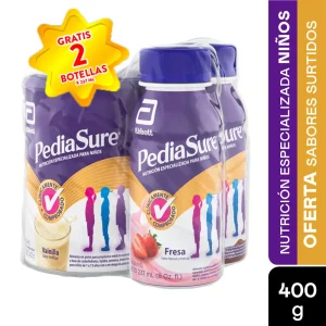 PEDIASURE POLVO VAINILLA X 400 G GRATIS 2 PEDIASURE LIQ X 220 ML