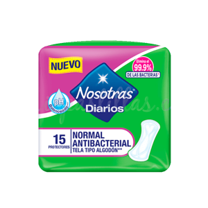 PROTECTORES DIARIOS NOSOTRAS NORMAL ANTIBACTERIAL X 15 UND