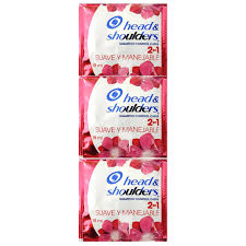 SHAMPOO HEAD Y SHOULDERS 2 EN 1 SUAVE MANEJABLE TIRA X 12 SOBRES