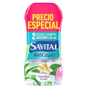 SHAMPOO SAVITAL ANTICASPA TE VERDE Y SABILA X 550 ML X 2 UND PRECIO ESPECIAL
