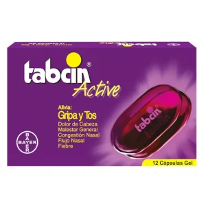 TABCIN ACTIVE ACETAMINOFEN FENILEFRINA CLORFENIRAMINA DEXTROMETORFANO X 12 CAP