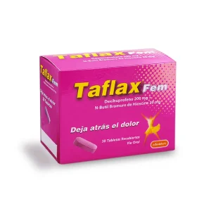 TAFLAX FEM DEXIBUPROFENO HIOSCINA 200 20 MG X 30 TABL