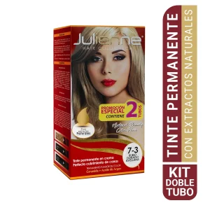 TINTE JULIENNE ESTUCHE DOBLE RUBIO DORADO AVELLANA 7-3