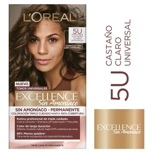 TINTE LOREAL EXCELLENCE SIN AMONIACO KIT 5U CASTANO CLARO UNIVERSAL