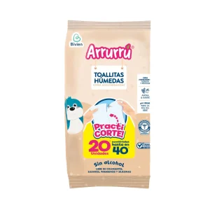 TOALLAS HUMEDAS ARRURRU AVENA X 20 UND