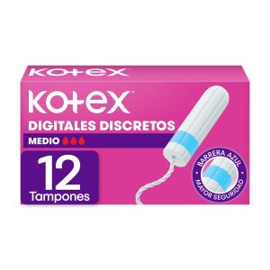 TAMPON KOTEX DIGITAL DISCRETOS MEDIO X 12 UND